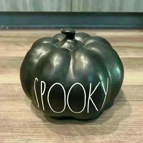 Rae Dunn Spooky black and white pumpkin - Picture 1 of 1